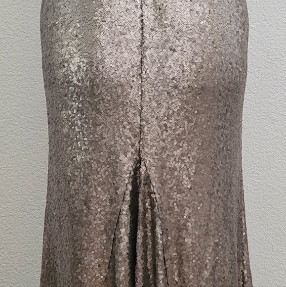 Silver sequin sweetheart formal mermaid dress, Lulu's, sz XL - Picture 6 of 12